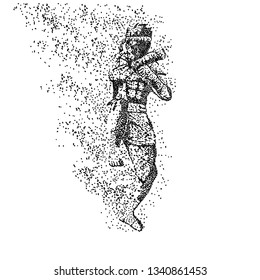muay thai particle vector illustration
