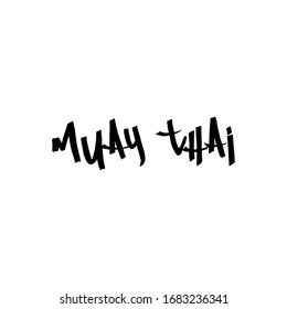 
Muay thai, popular thai boxing style, text, font, graphic vector, logo.