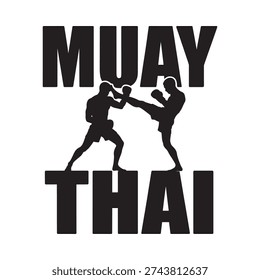 Muay thai silhouette depicting a dynamic kick during combat sports