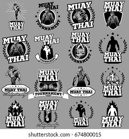 Muay Thai Vector Logo For Boxing Gym Or Other