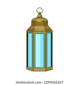 mubarak arabic lantern cartoon. islam moon, mosque greeting mubarak arabic lantern sign. isolated symbol vector illustration