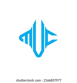 MUC letter logo creative design with vector graphic
