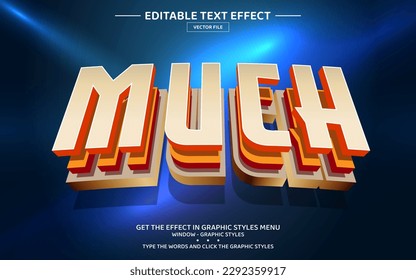 Much 3D editable text effect template