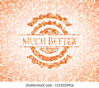  Much Better abstract orange mosaic emblem