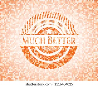 Much Better abstract orange mosaic emblem