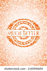 Much Better abstract orange mosaic emblem