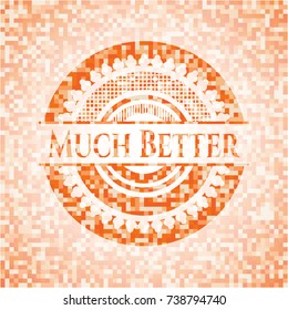 Much Better abstract orange mosaic emblem