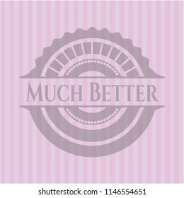 Much Better retro pink emblem