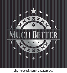 Much Better silver badge. Vector Illustration. Mosaic.