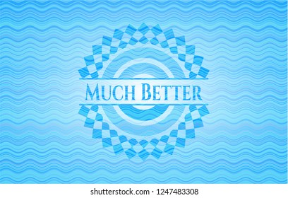 Much Better water concept style emblem.