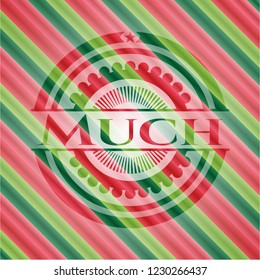 Much christmas emblem background.