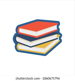 Gran cantidad de libro cerrado Diseño gráfico apilado Ilustración HD 2d
