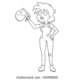 too much coffee freehand drawn black and white cartoon