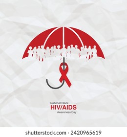 Much people below the umbrella, it's represent HIV Awareness week.  