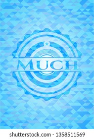 Much realistic sky blue mosaic emblem