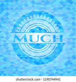 Much sky blue emblem. Mosaic background
