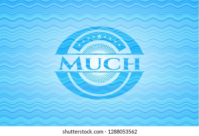 Much water concept emblem background.