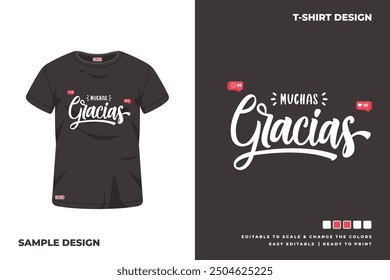 muchas gracias t shirt design means thank you