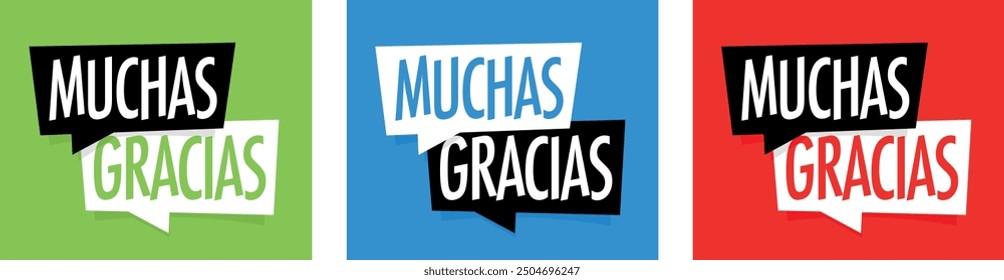 Muchas gracias, thank you so much, in spanish