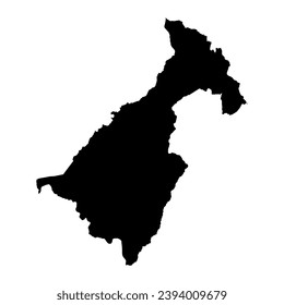 Muchinga province map, administrative division of Zambia. Vector illustration.
