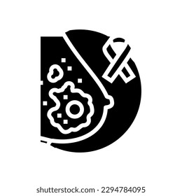 mucinous breast cancer glyph icon vector. mucinous breast cancer sign. isolated symbol illustration