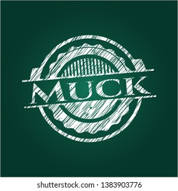 Muck with chalkboard texture. Vector Illustration. Detailed.