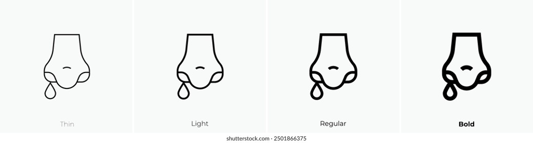 mucus icon. Thin, Light Regular And Bold style design isolated on white background