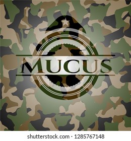 Mucus on camouflage texture