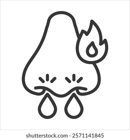 Mucus Secretion Icon Vector Illustration Outline