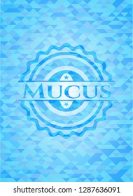 Mucus sky blue mosaic emblem