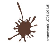 Mud chocolate splash illustration. Chocolate splatter	