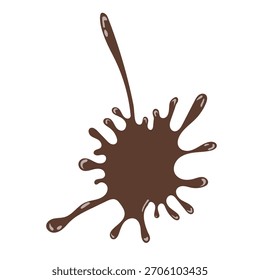 Ilustración de salpicadura de chocolate de barro. Salpicadura de chocolate	