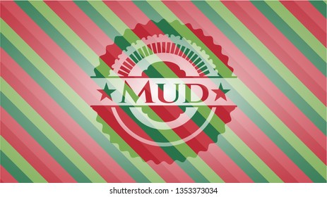 Mud christmas colors emblem.