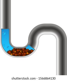 Mud Clogged Water Pipe Design For Cleaning