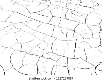 Mud Cracks transparent vectorized texture.