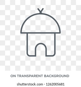 Mud hut icon. Mud hut design concept from Africa Symbols collection. Simple element vector illustration on transparent background.