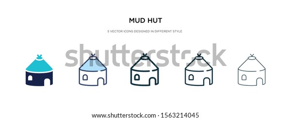 mud hut icon\
in different style vector illustration. two colored and black mud\
hut vector icons designed in filled, outline, line and stroke style\
can be used for web, mobile,\
ui