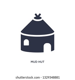 mud hut icon. Simple element illustration from culture concept. mud hut editable symbol design on white background. Can be use for web and mobile.