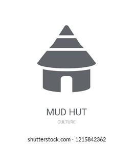 Mud hut icon. Trendy Mud hut logo concept on white background from Culture collection. Suitable for use on web apps, mobile apps and print media.