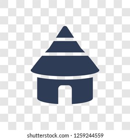 Mud hut icon. Trendy Mud hut logo concept on transparent background from Culture collection