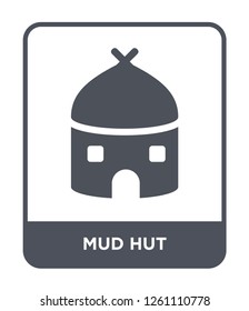 mud hut icon vector on white background, mud hut trendy filled icons from Culture collection, mud hut simple element illustration