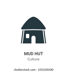 Mud hut vector icon on white background. Flat vector mud hut icon symbol sign from modern culture collection for mobile concept and web apps design.