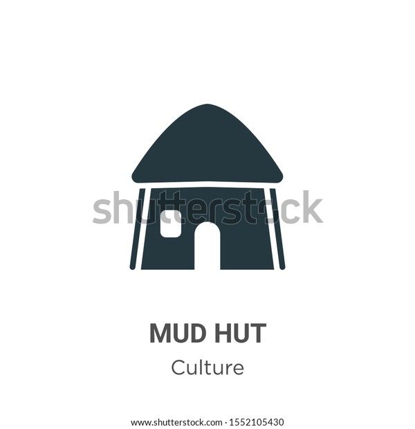 Mud hut vector icon on white background.\
Flat vector mud hut icon symbol sign from modern culture collection\
for mobile concept and web apps\
design.
