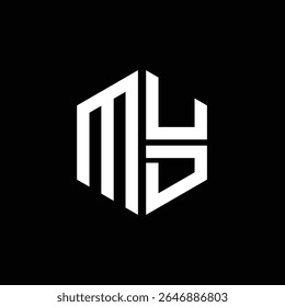MUD logotipo MUD ícone MUD monograma MUD letra minimalista Círculo plano Design de logotipo abstrato moderno único.