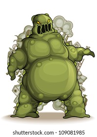 Mud monster isolated