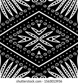 Mud Navajo Zigzag Triangle Vector Seamless Pattern. Ornament Drawn Pattern. Smoke Native American Wallpaper. Style Ikat Black Illustration. Graphite Indian Art Print.