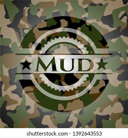 Mud on camo texture. Vector Illustration. Detailed.