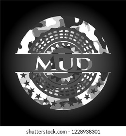 Mud on grey camouflaged pattern