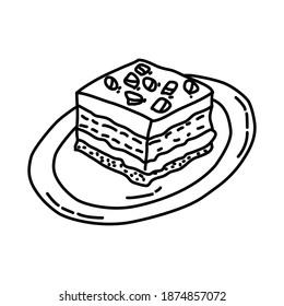 La Mano De Comida Americana De Barro Dibuja Un Vector De Icono.