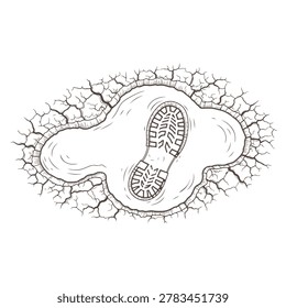 Mud Puddle Vector Illustration, Realistic Splat and Splash Clipart, Dirt Water Droplets Silhouette, Isolated Muddy Texture Design Element for Kids Activities, Outdoor Play and Construction Background